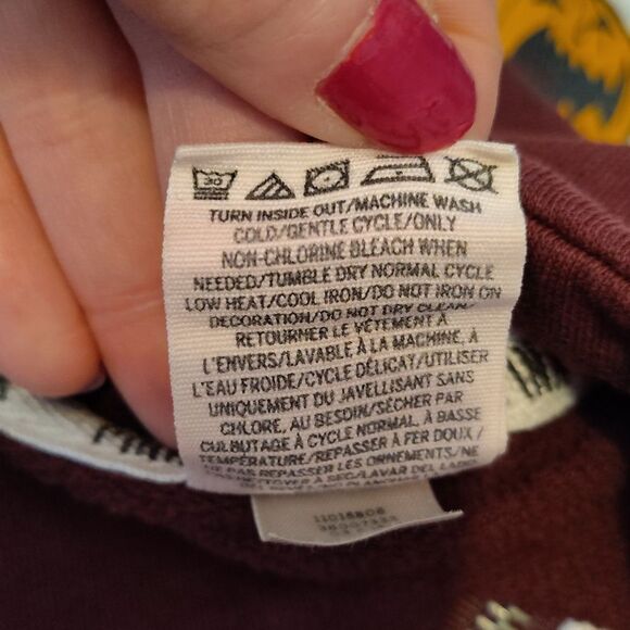 PINK VS 2014 Maroon Red White Logo Quarter Zip Pullover Sweatshirt Medium - Picture 12 of 13